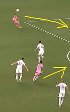 Lionel Messi beats 7 Inter Miami players on June 1, 2024.